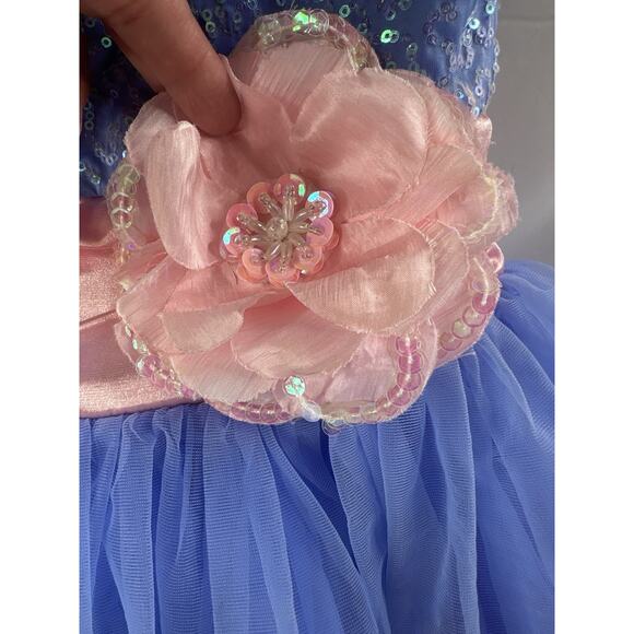 Weissman Girl’s Blue Pink Tutu Dance Pageant Dress Up Party Costume Size MC - Picture 5 of 8